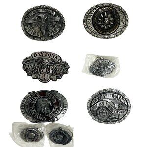 VTG Daytona Bike Week Belt Buckle Lot 1985-1991 Limited Edition Numbered